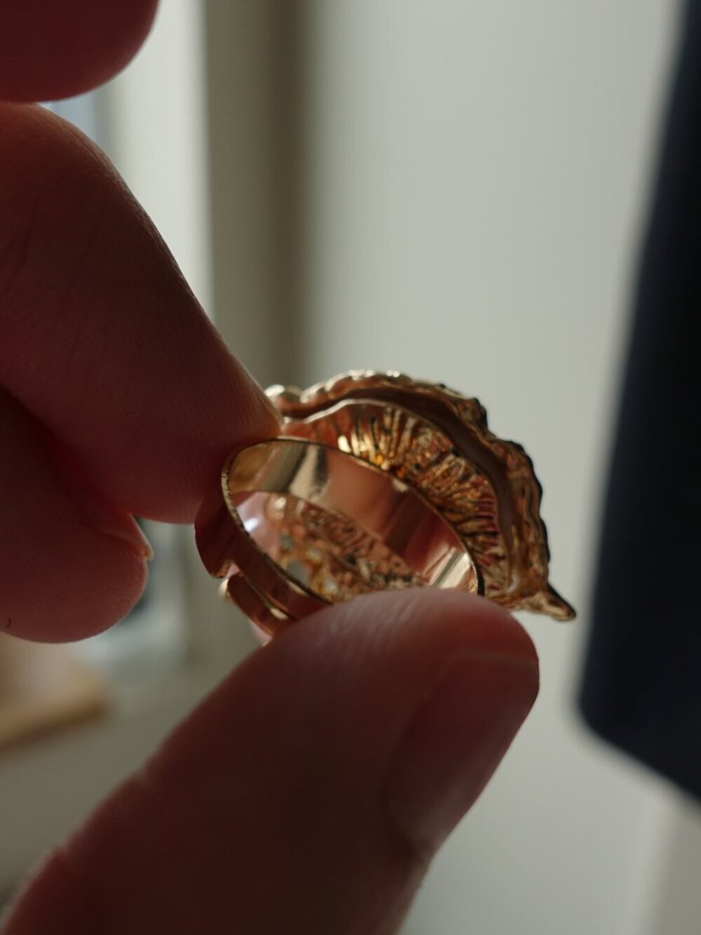 🆕️ Schiaparelli Inspired Style Gold Eye Ring with Pearls NWOT - Picture 9 of 15